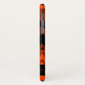 Oranje zwarte Chevron Zigzag Stripes Case-Mate iPhone Case (Achterkant/links)