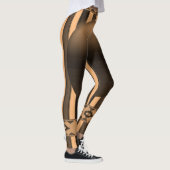oranje zwarte damesleggings leggings (Rechts)