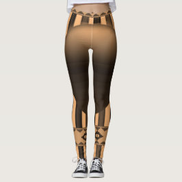 oranje zwarte damesleggings leggings