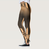 oranje zwarte damesleggings leggings (Links)