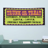 Oranje, zwarte en groene trilling of -behandeling spandoek (Beurs)