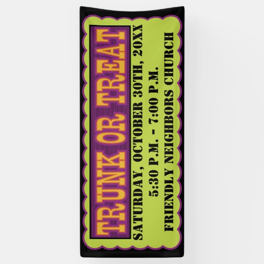 Oranje, zwarte en groene trilling of -behandeling spandoek (Verticaal)