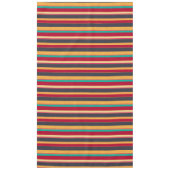 Oranje zwarte en rode strepen tafelkleed (Voorkant)