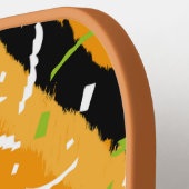 Oranje, ZWARTE EN VLOEIBARE PATROON Pickleball Paddle (Links Detail)