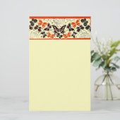 ORANJE ZWARTE FANCY BUTTERFLIES, room Briefpapier (Staand voorkant)