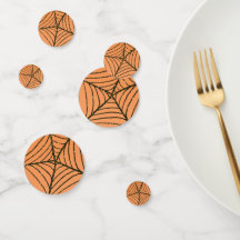 Oranje & Zwarte Glitter Spinnenweb Halloween Feest