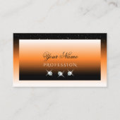 Oranje zwarte gradiënt, piepend diamant visitekaartje (Voorkant)