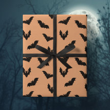 Oranje Zwarte Griezels Vleermuizen Vintage Hallowe