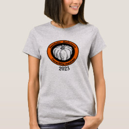 Oranje zwarte Halloween Pumpkin Ink Art T-shirt