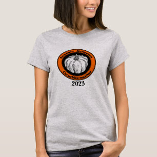 Oranje zwarte Halloween Pumpkin Ink Art T-shirt