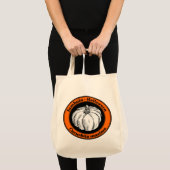  Oranje zwarte Halloween Pumpkin Ink Art Tote Bag (Voorkant (product))