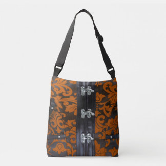 Oranje zwarte kant Steampunk Canvas tas