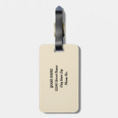  Oranje zwarte katten Vogeltuin Bagagelabel (Achterkant verticaal)