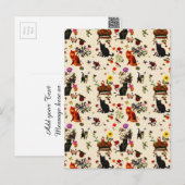 Oranje zwarte katten Vogeltuin Briefkaart (Voorkant / Achterkant)