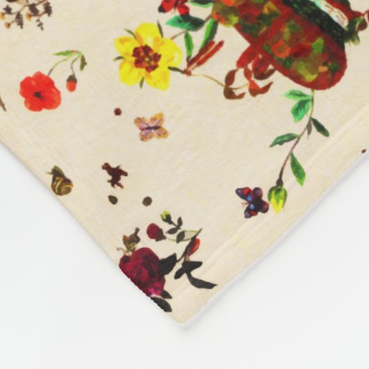  Oranje zwarte katten Vogeltuin Fleece Deken (Hoek)