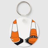 oranje zwarte keizerbeschermingspylons sleutelhanger (Voorkant)