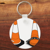 oranje zwarte keizerbeschermingspylons sleutelhanger (Voorkant)