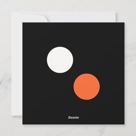 Oranje + zwarte koffiekleur of wij horen bij elkaa feestdagenkaart (Achterkant)