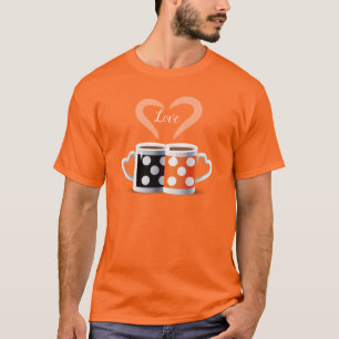 Oranje + zwarte koffiekleur of wij horen bij elkaa t-shirt