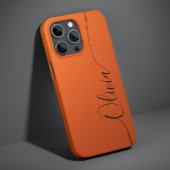 Oranje zwarte legant kalligrafiescript - naam Case-Mate iPhone case
