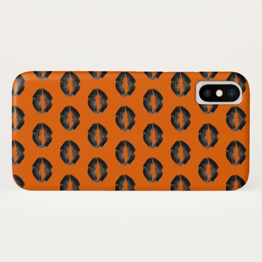 Oranje zwarte lips Halloween Case-Mate iPhone Case (Achterkant (horizontaal))