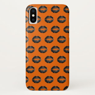 Oranje zwarte lips Halloween Case-Mate iPhone Case