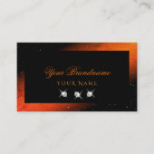 Oranje zwarte mousserende diamanten, stijlvol visitekaartje (Voorkant)