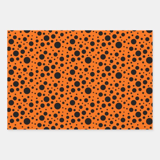 Oranje/zwarte patronen Reeks papierbladen oppakken Inpakpapier Vel (Voorkant 3)
