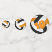 oranje zwarte ploeg kleurt kinder volleybalpartij confetti (Voorkanten)