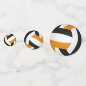 oranje zwarte ploeg kleurt kinder volleybalpartij confetti (Achterkanten)