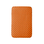 Oranje/zwarte poka Dots Bath Mat (Voorkant Verticaal)