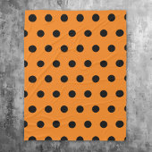 Oranje zwarte-poolpuntenpatroon fleece deken