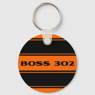 Oranje zwarte racestripes Boss 302-Sleutelhanger Sleutelhanger
