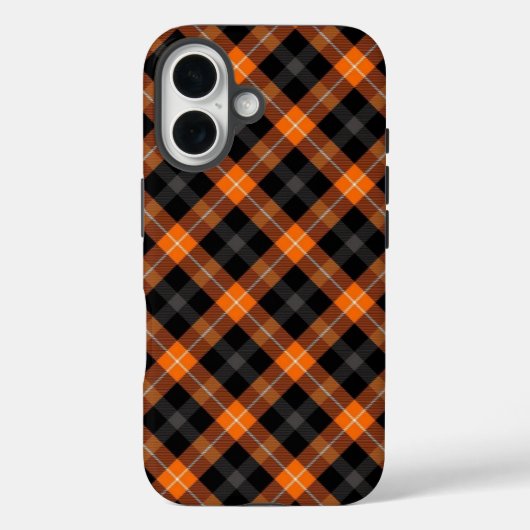 Oranje, zwarte ruit iPhone-hoesje Case-Mate iPhone Case (Achterkant)