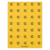 Oranje, zwarte Silhouette Celebration Tafelkleed (Voorkant)