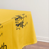 Oranje, zwarte Silhouette Celebration Tafelkleed (Voorbeeld)