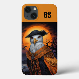 oranje & zwarte spookachtige Halloween meeuw Case-Mate iPhone Case