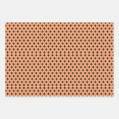 Oranje zwarte Stippen vierkant design — ideaal hal Inpakpapier Vel (Voorkant 2)