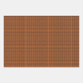 Oranje zwarte Stippen vierkant design — ideaal hal Inpakpapier Vel (Voorkant)