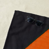 oranje zwarte strepen badhanddoek (In situ)