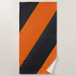 oranje zwarte strepen badhanddoek