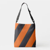 oranje zwarte strepen Kruislijm Crossbody Tas (Achterkant)