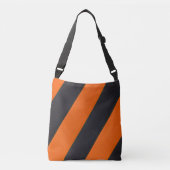 oranje zwarte strepen Kruislijm Crossbody Tas (Voorkant)
