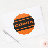 Oranje zwarte strepes Cobra Sticker (Envelop)