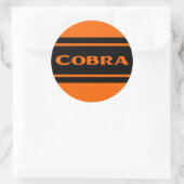Oranje zwarte strepes Cobra Sticker (Tas)