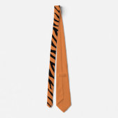 Oranje & zwarte Tiger Stripes stropdas – Bold Anim (Achterkant)