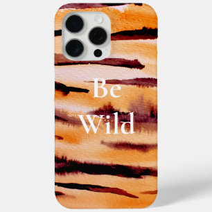 Oranje zwarte tijger dierenprint iPhone 15 pro max hoesje