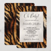 Oranje zwarte tijger dierenprint kaart (Voorkant / Achterkant)