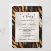 Oranje zwarte tijger dierenprint kaart (Voorkant)