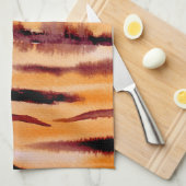 Oranje zwarte tijger dierenprint theedoek (Quarter Fold)